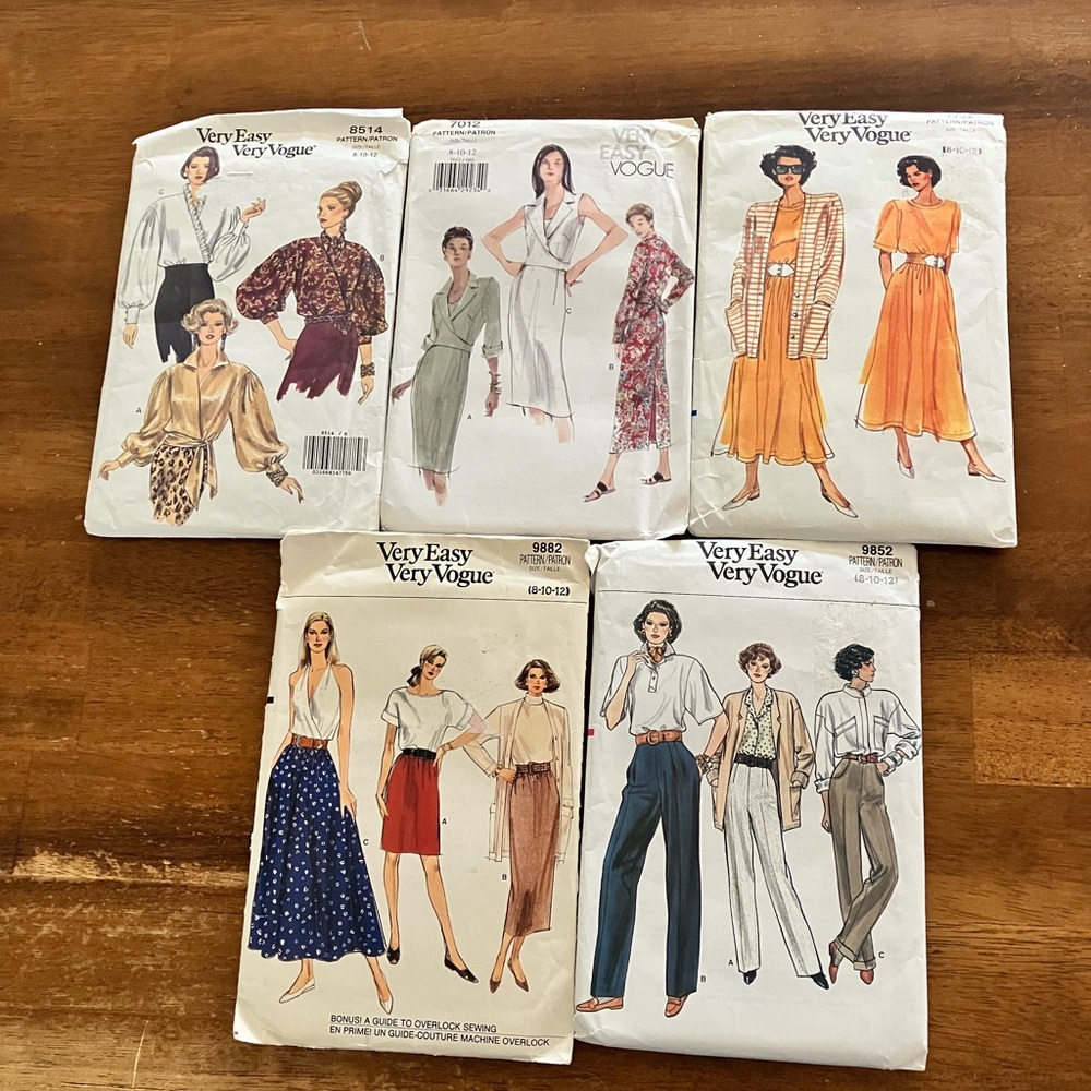 Vogue Very Easy Very Vogue Vintage Woman’s sewing patterns